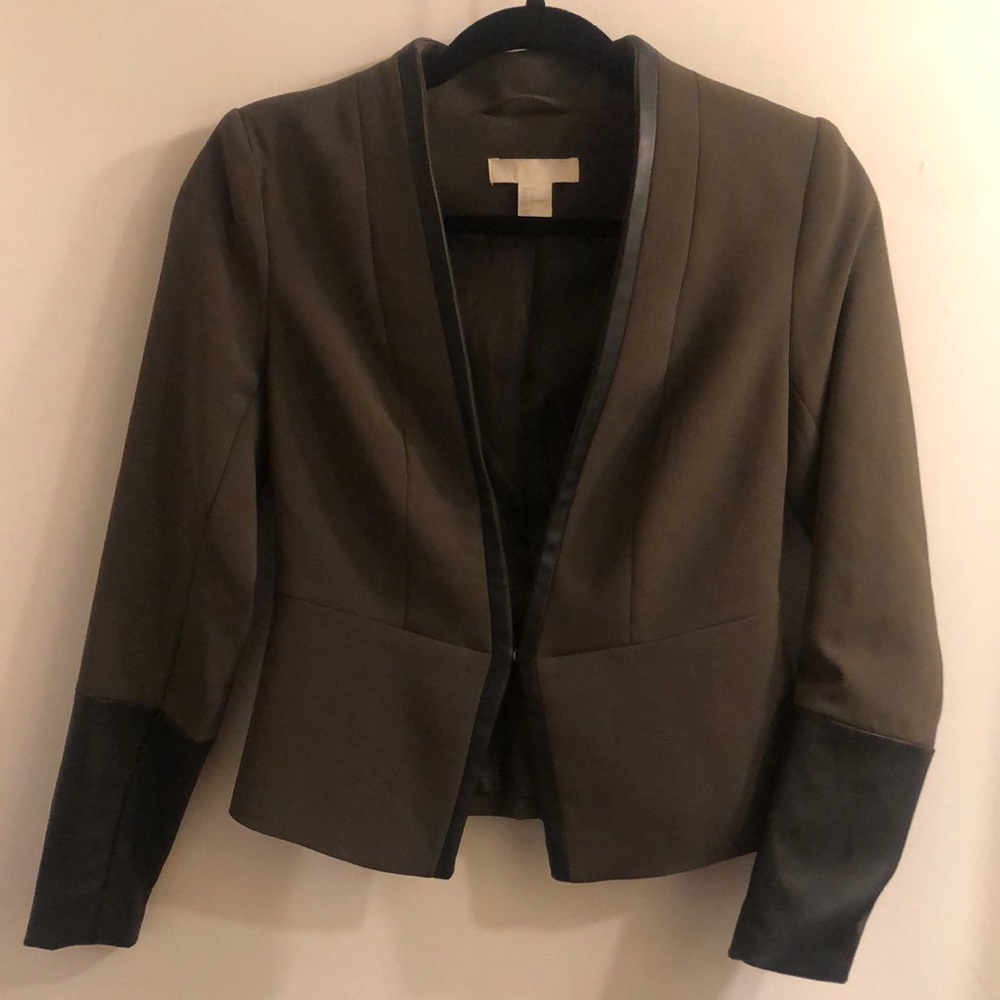 Never worn - H&M jacket/blazer w/ faux leather.